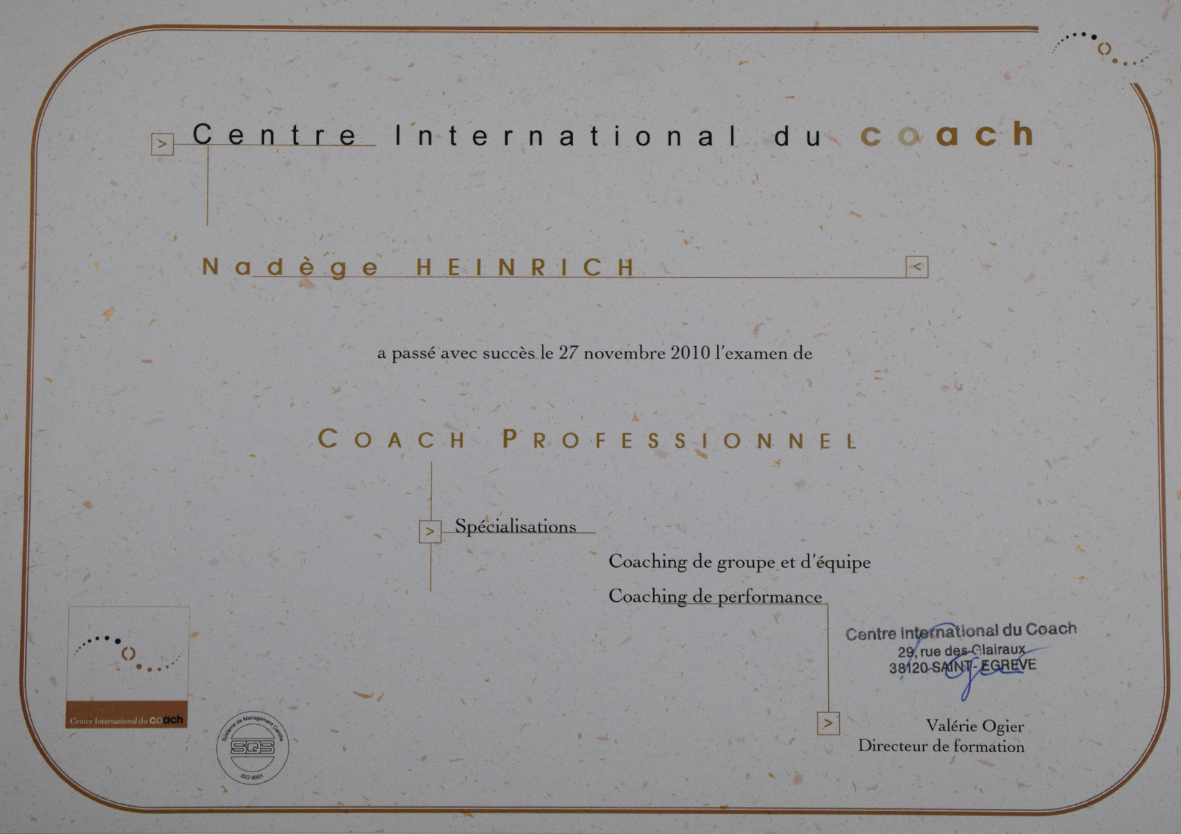 Coach Professionnel Nadege HEINRICH